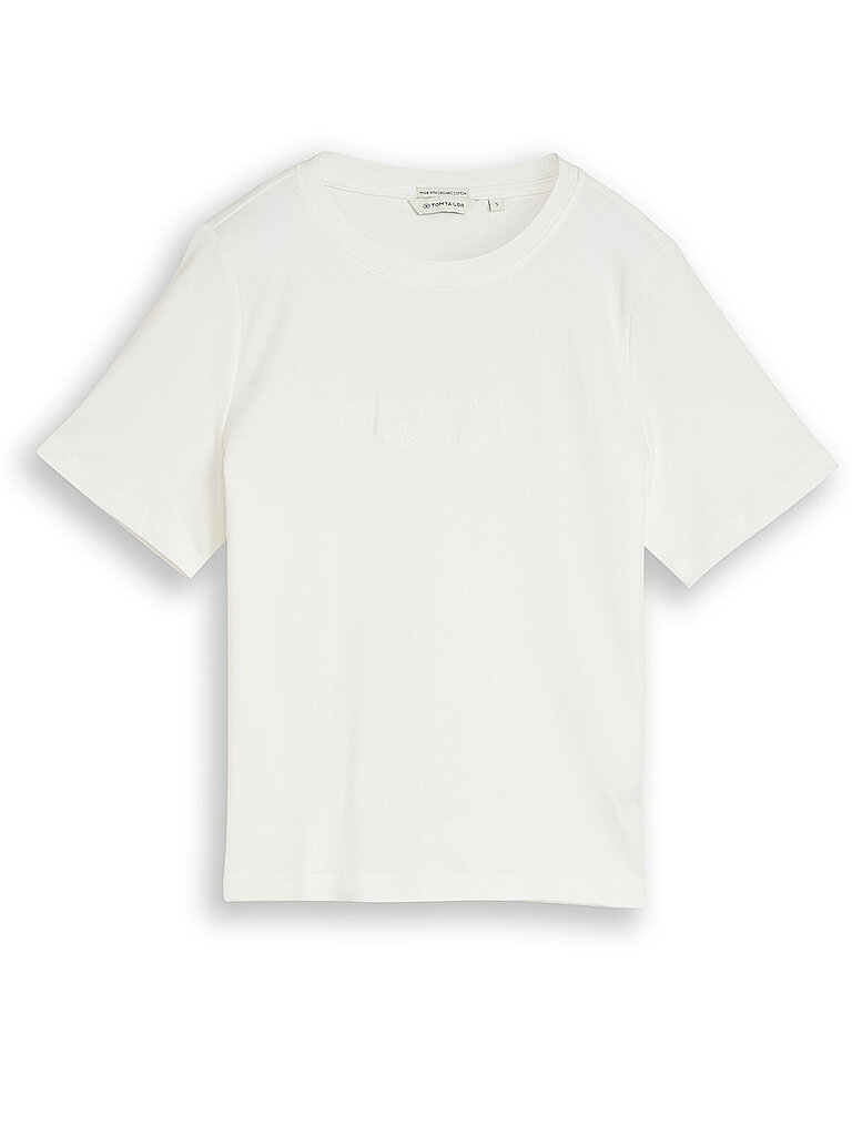 Tom Tailor Damen T-Shirt Weiss Gr. L 6